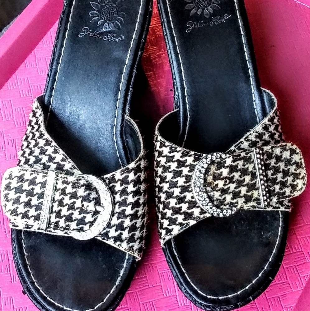 Yellow Box slide WEDGE heels
